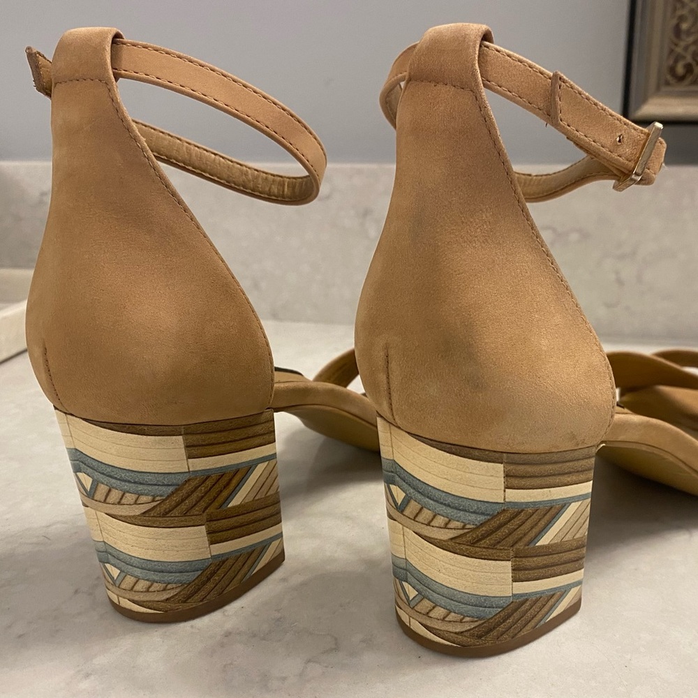 Steven printed block heeled sandals